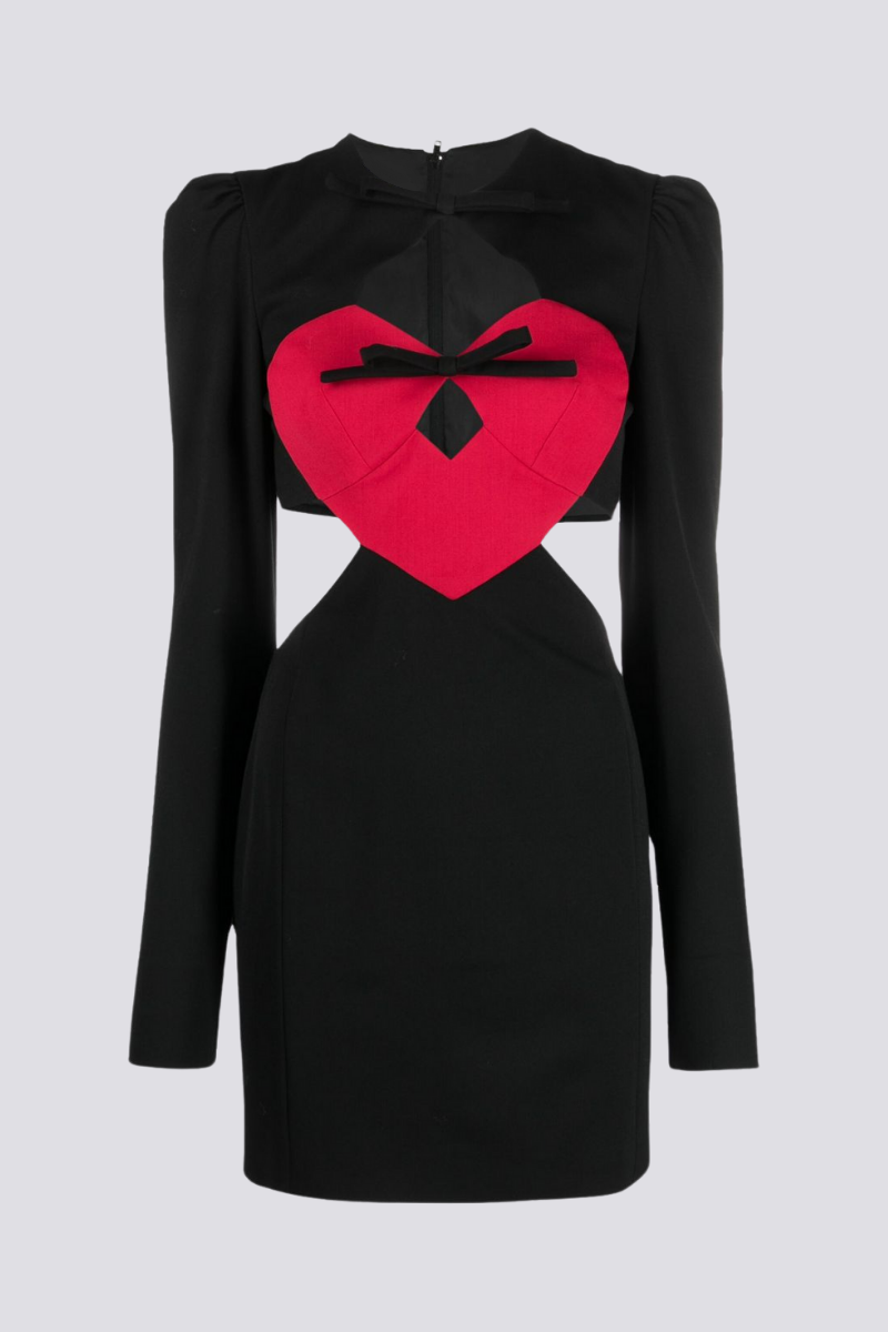 Effortless Petra Long Sleeved Mini Dress with Cut Outs and Bow Elevated Occasion Wear