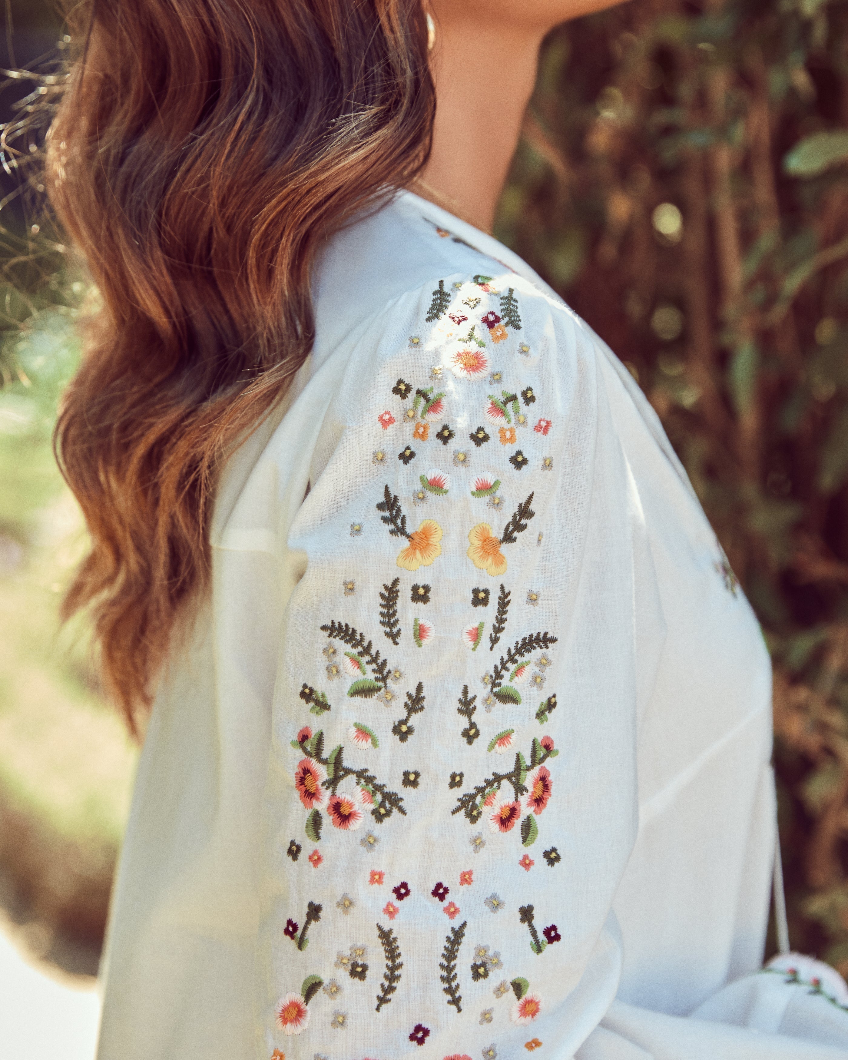 Cotton Bellflower Embroidered Shift Dress FINAL