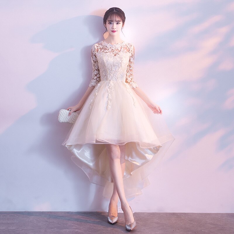 Kissnovaa - New Short Front Long Back Refined Party Banquet Prom Dresses