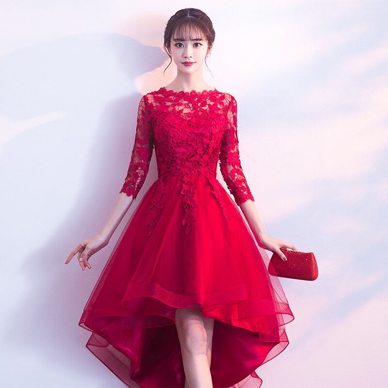 Kissnovaa - New Short Front Long Back Refined Party Banquet Prom Dresses