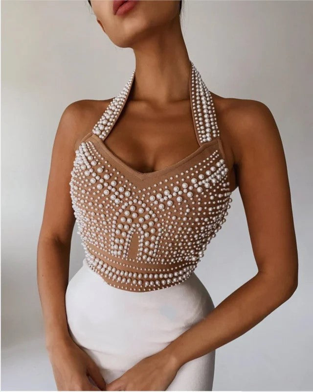 Havana Halter Midi Statement Fashion