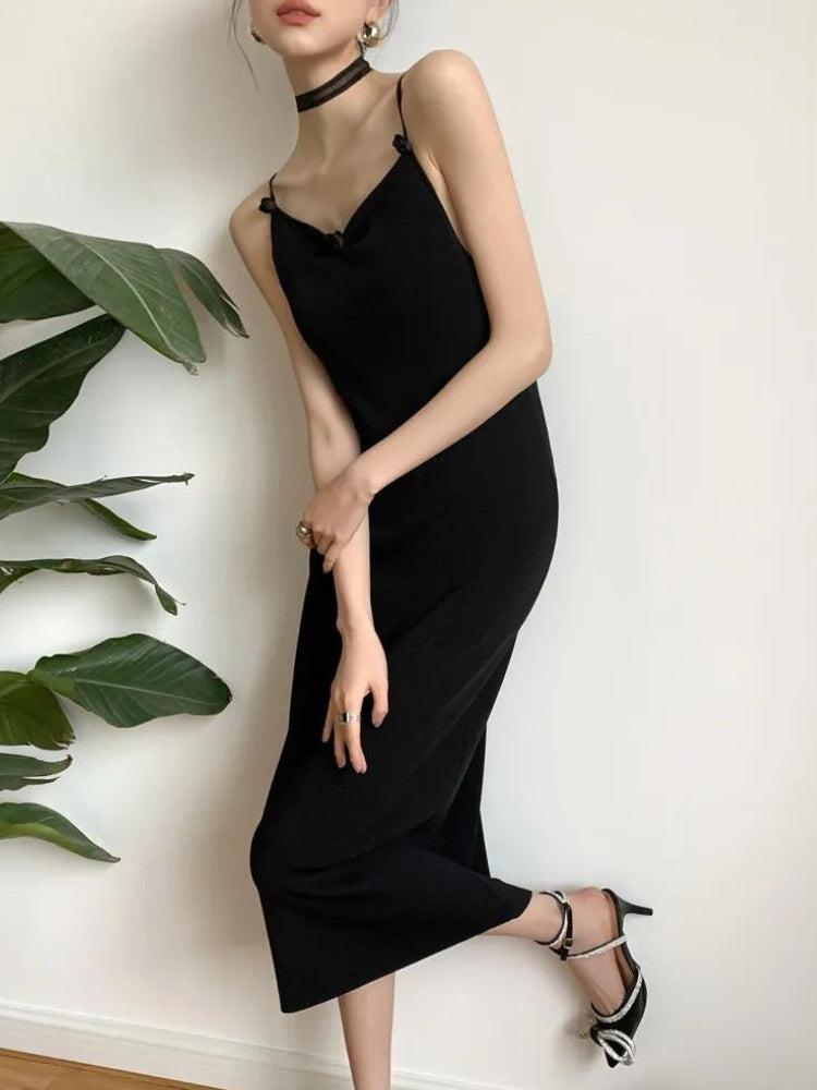 Butterfly Black Back Midi Dress