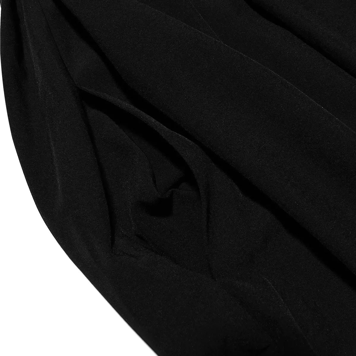 Plunge Black Corset Midi Dress