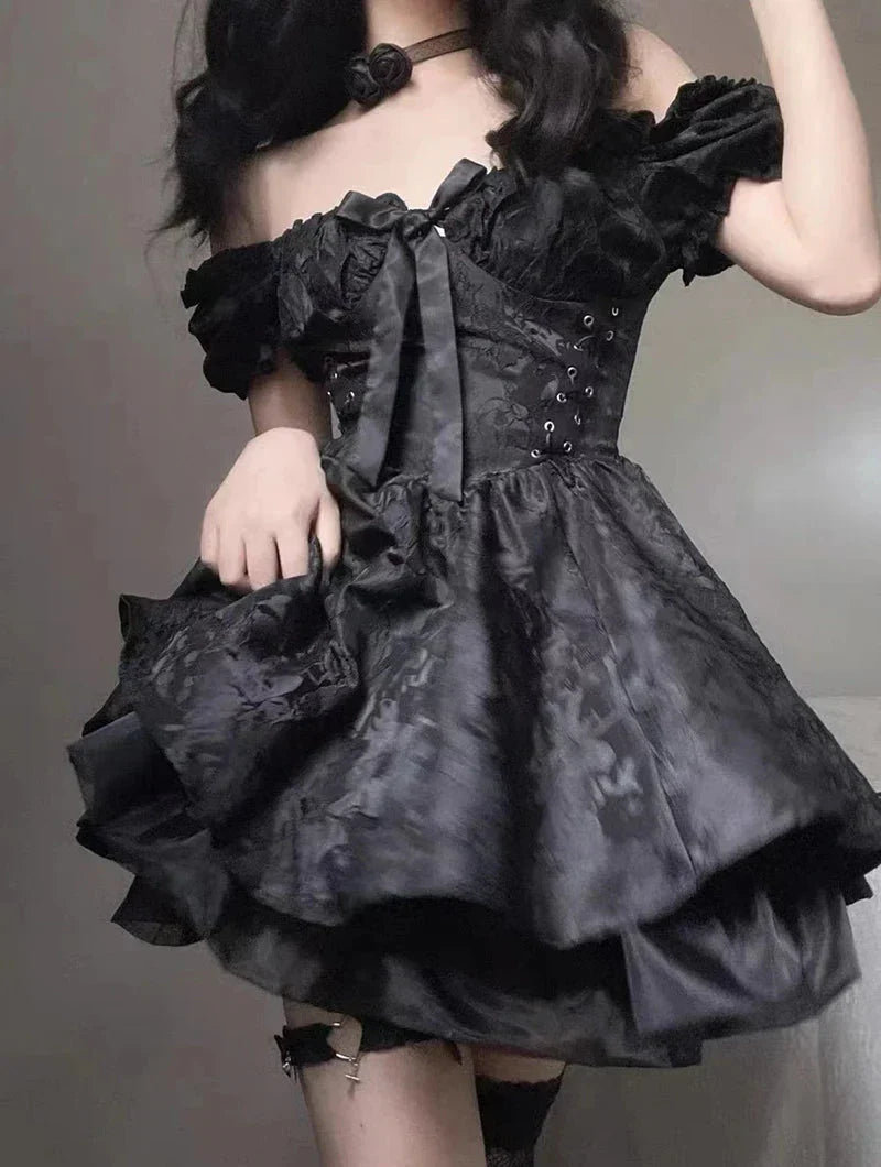 Princess Black Mini Dress