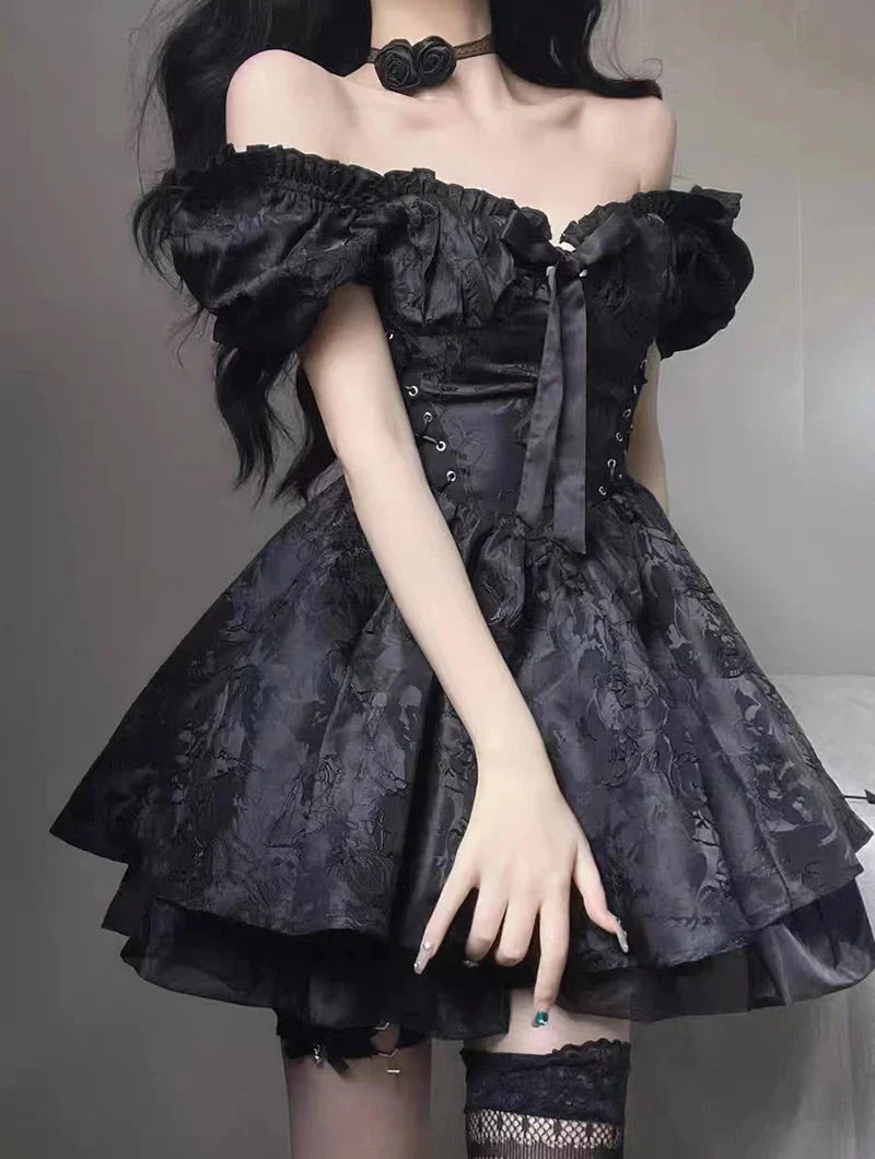 Princess Black Mini Dress