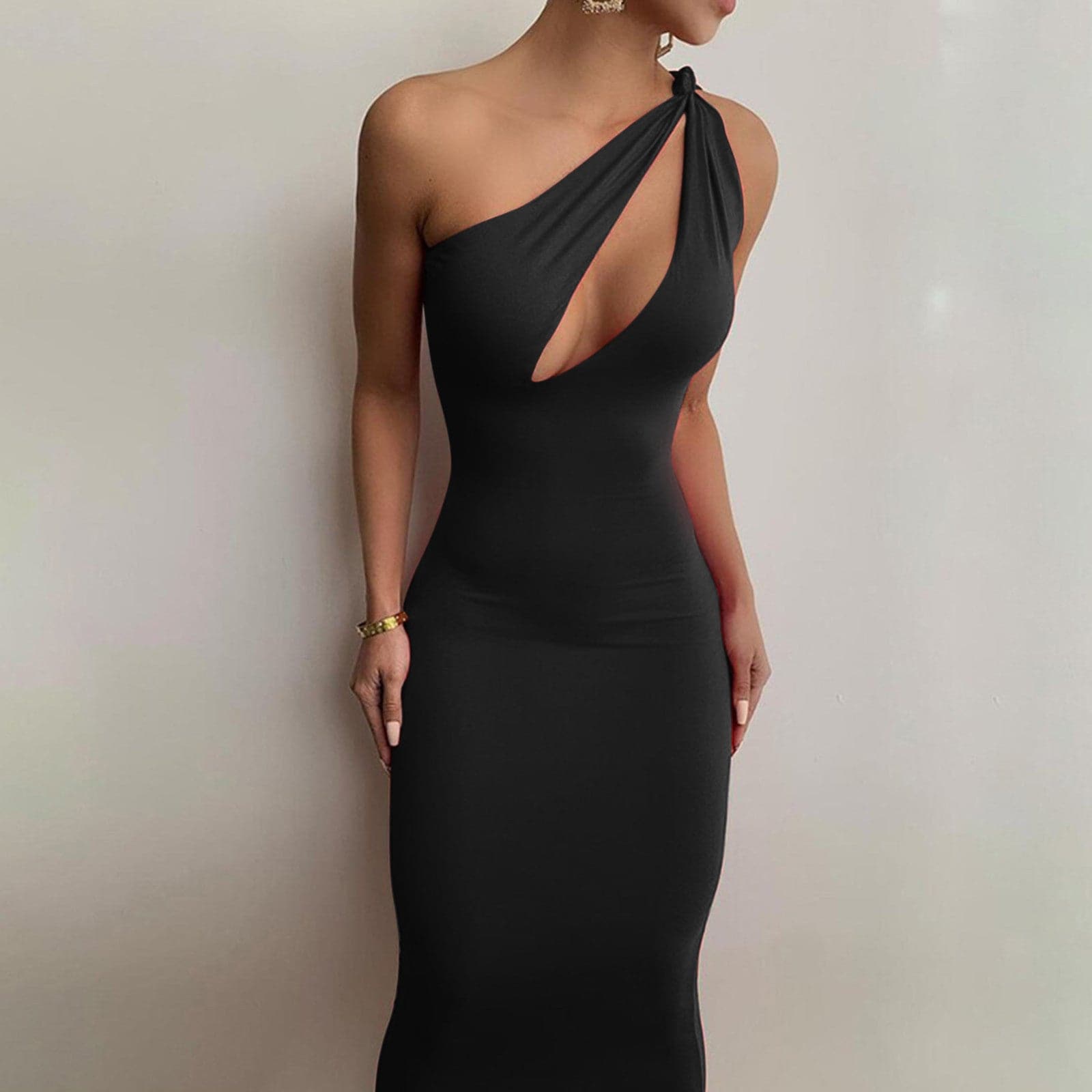 Women Summer Chic Black Sleeveless Birthday Party Dress