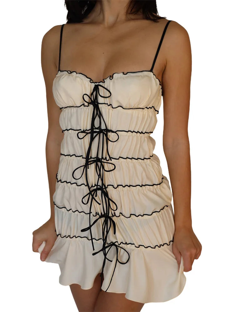 Sleeveless Easygoing Y2K Party Mini Dresses