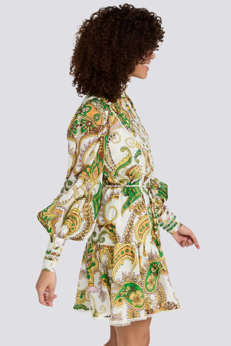 Premium Xiomara Mini Dress with Balloon Sleeves and Ruffles Chic Silhouette Collection