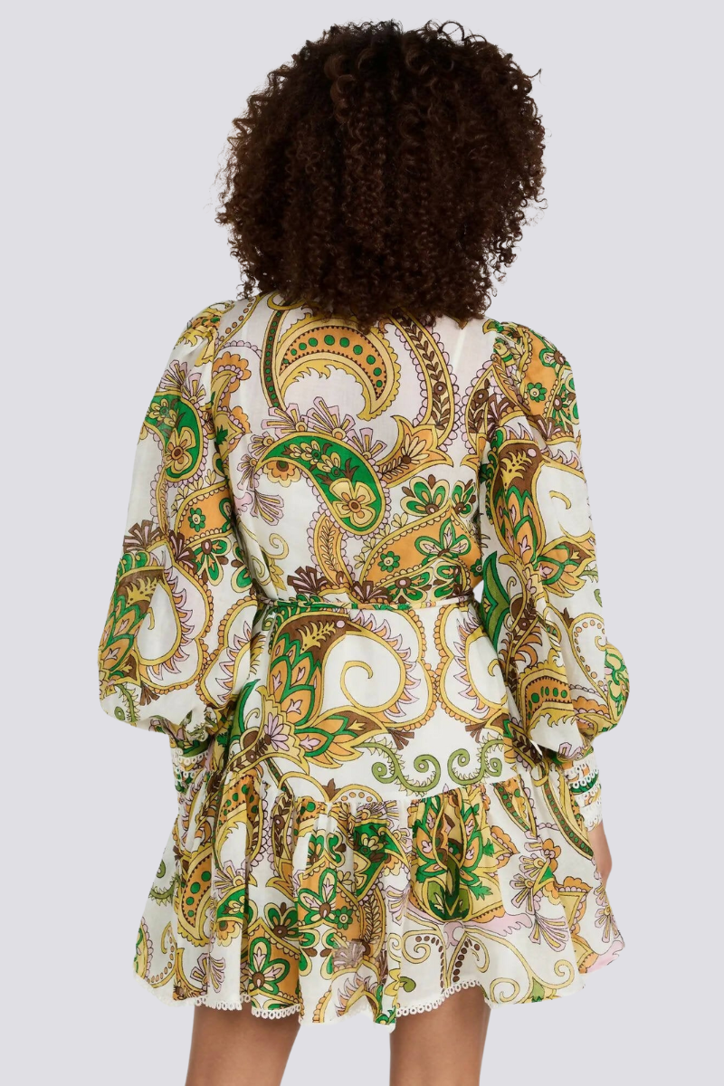 Premium Xiomara Mini Dress with Balloon Sleeves and Ruffles Chic Silhouette Collection