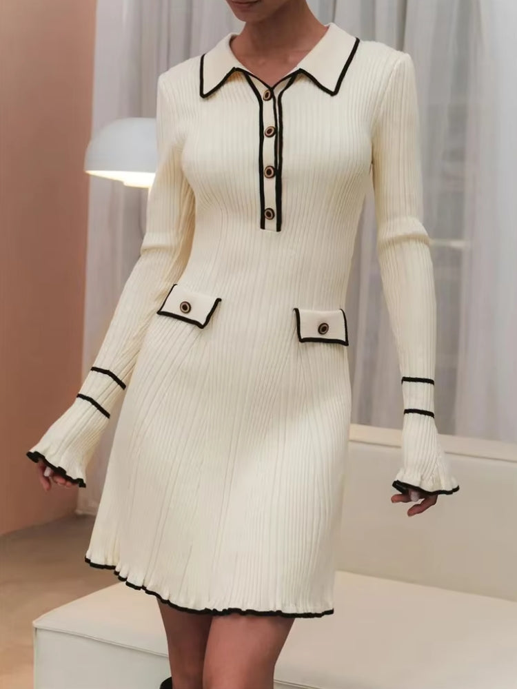 Traditional Ribbed Midi Dress