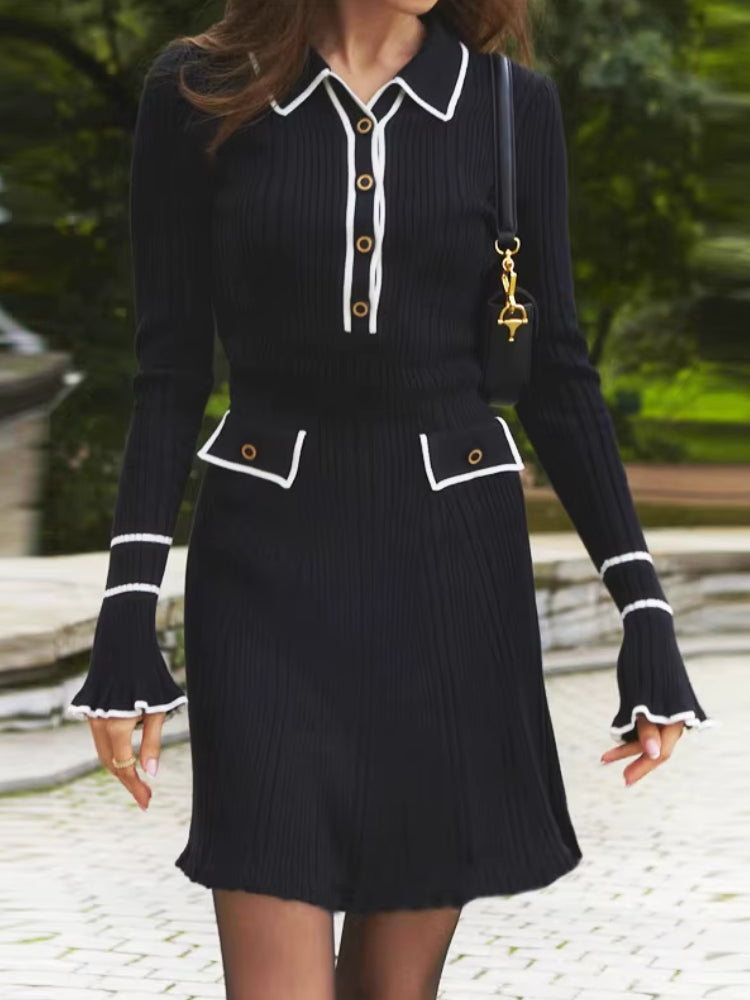 Traditional Ribbed Midi Dress