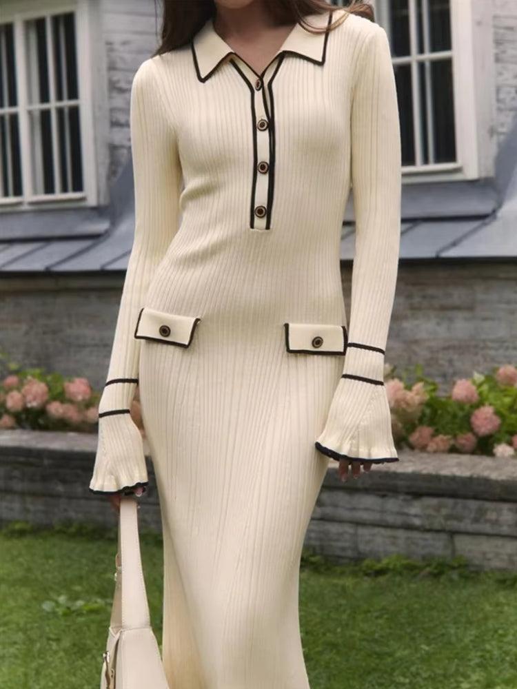 Traditional Ribbed Midi Dress