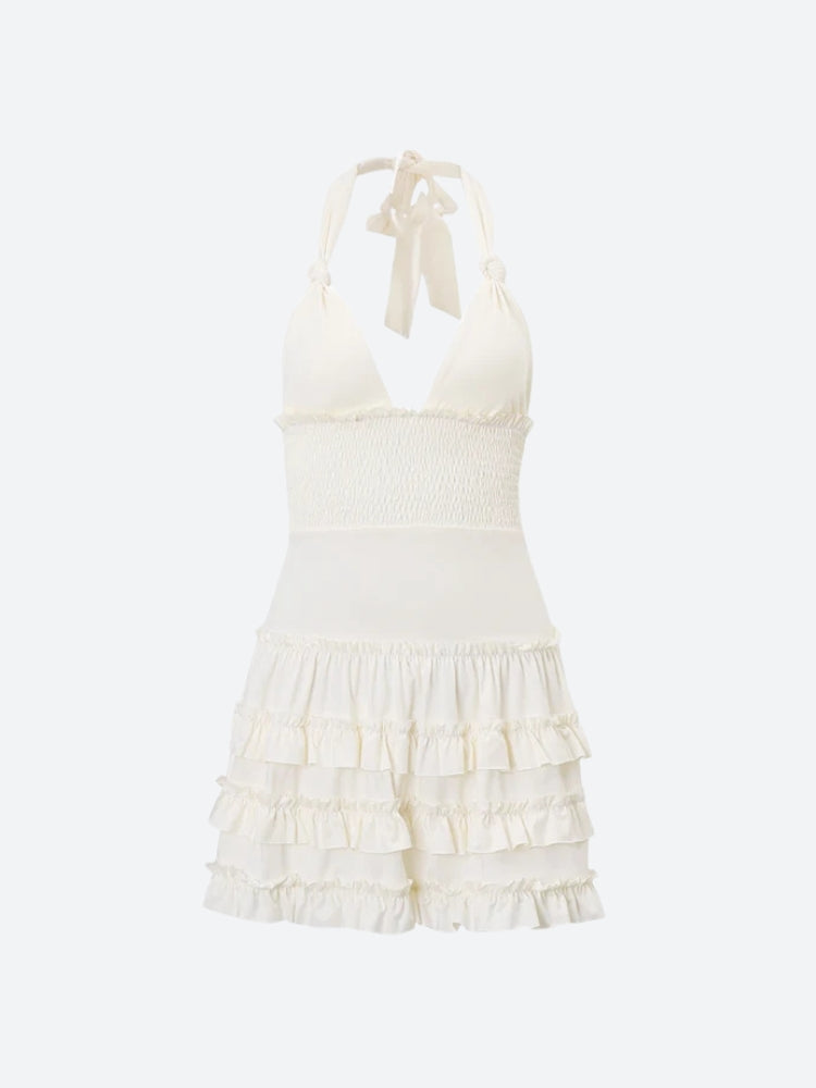 Halter Coquette Neck Mini Dress