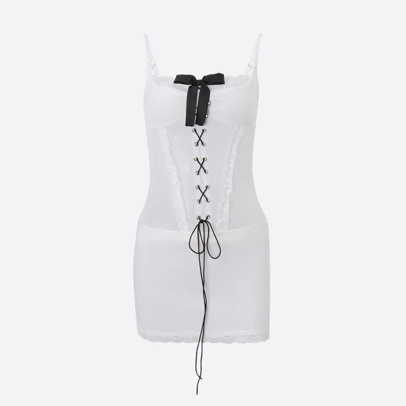 Lace Coquette Corset Mini Dress