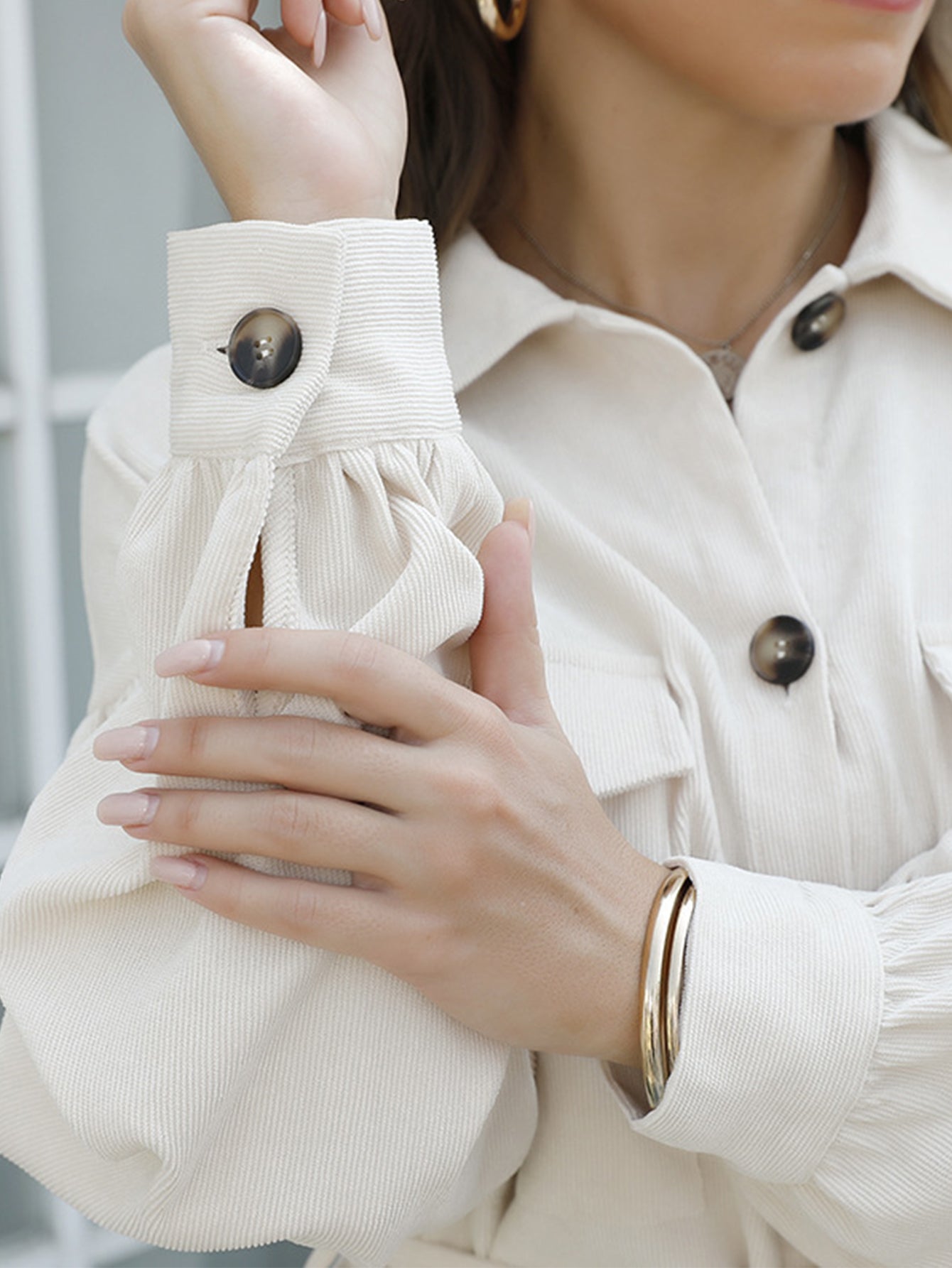 Front Cord Pockets Self Waist Tie Shirt Dress