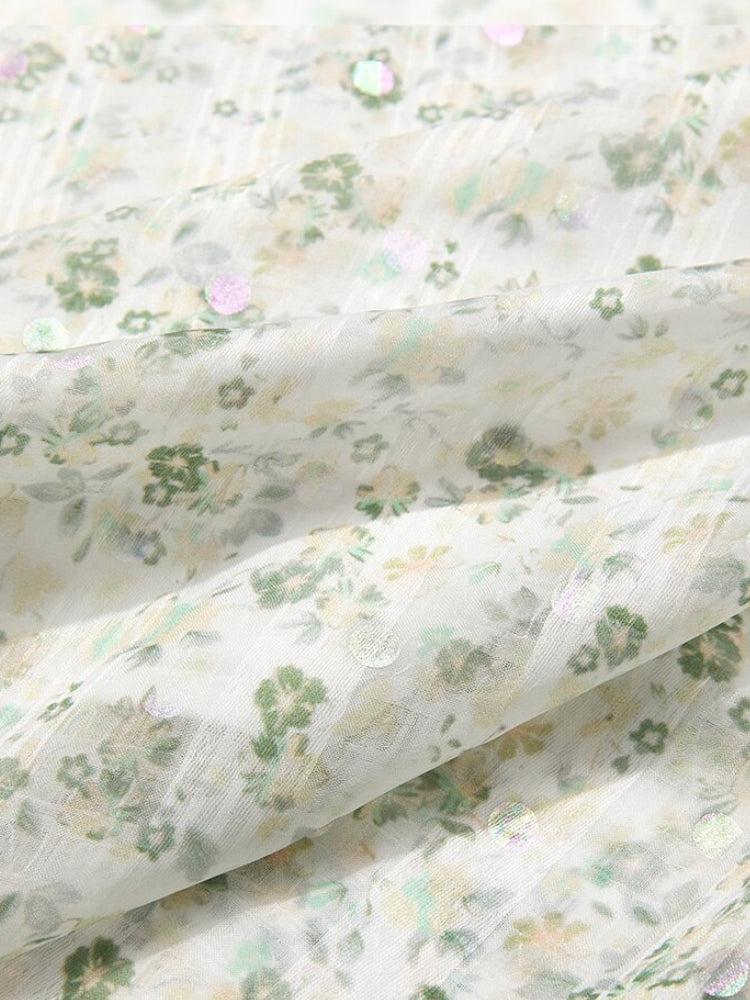 Cottagecore Botanical Midi Dress