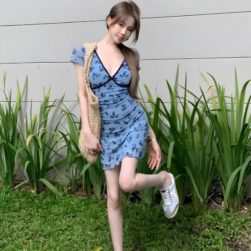 Cottagecore Flower Mini Dress