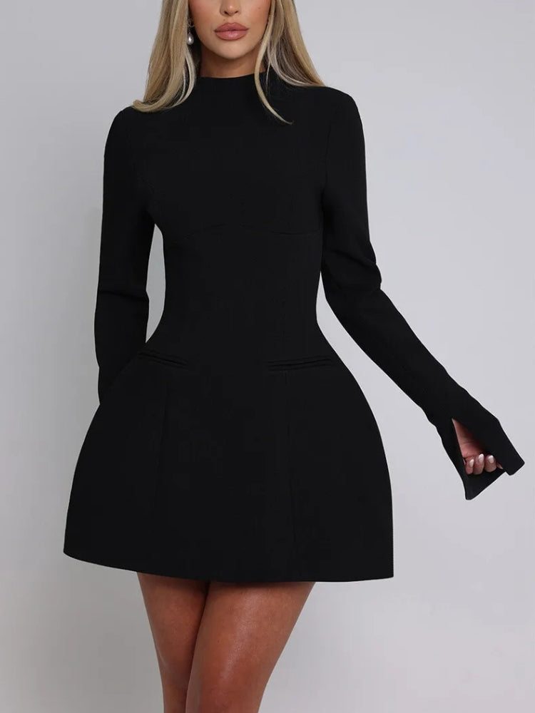 Out Cut Open Back Mini Dress