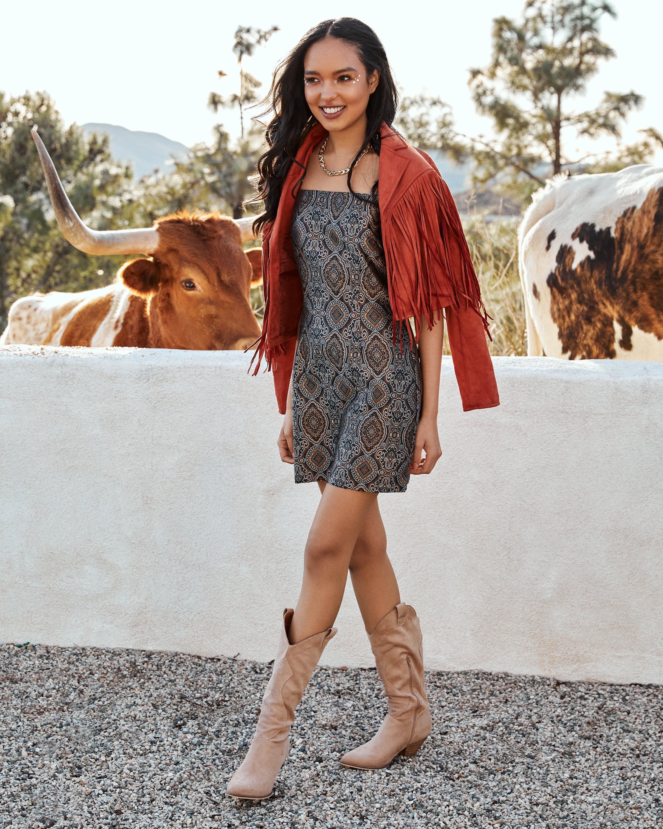 Jacquard Daintree Mini Dress Black