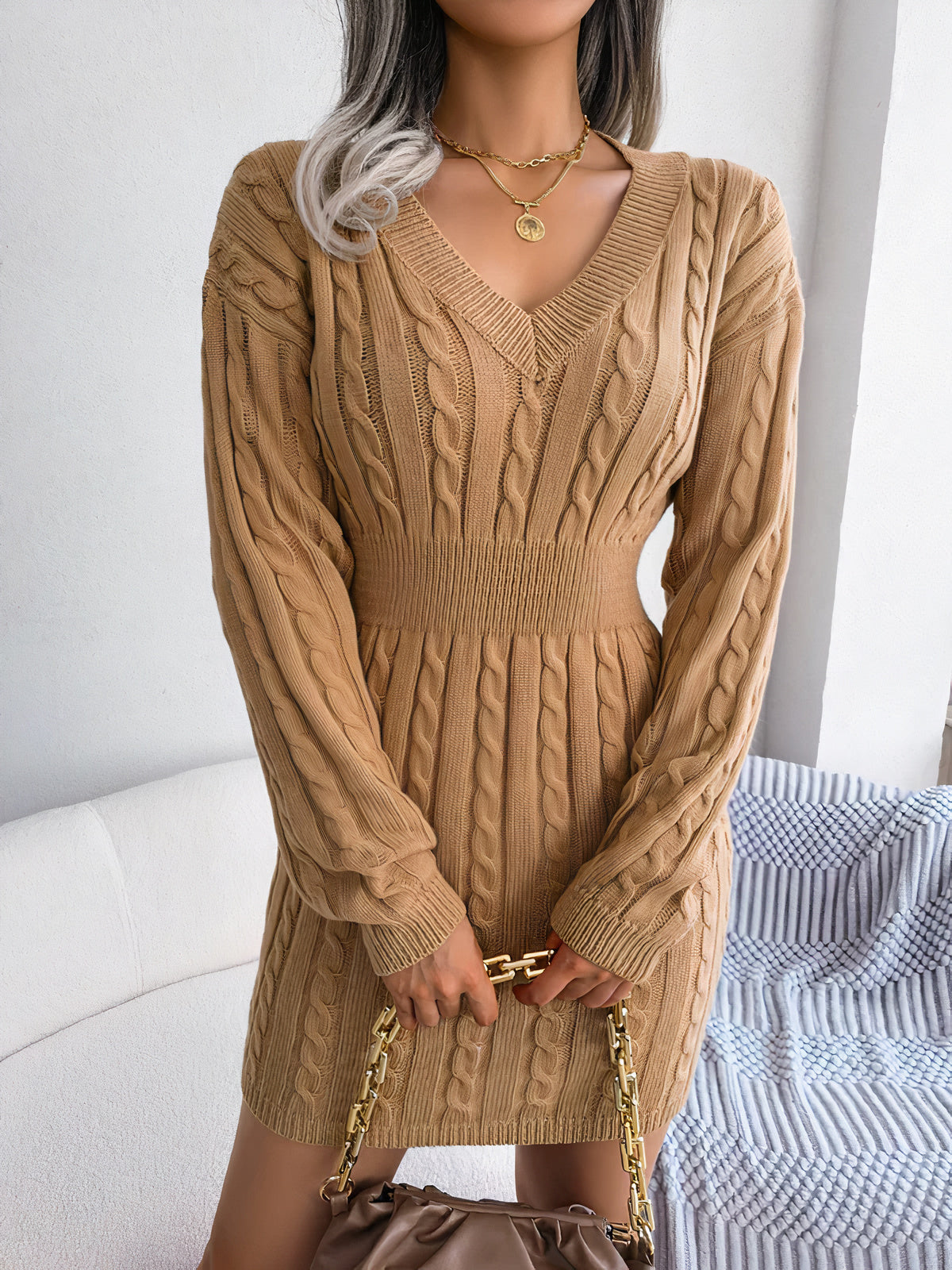 Chic Paloma Knitted Mini Dress Evening Wear Edit