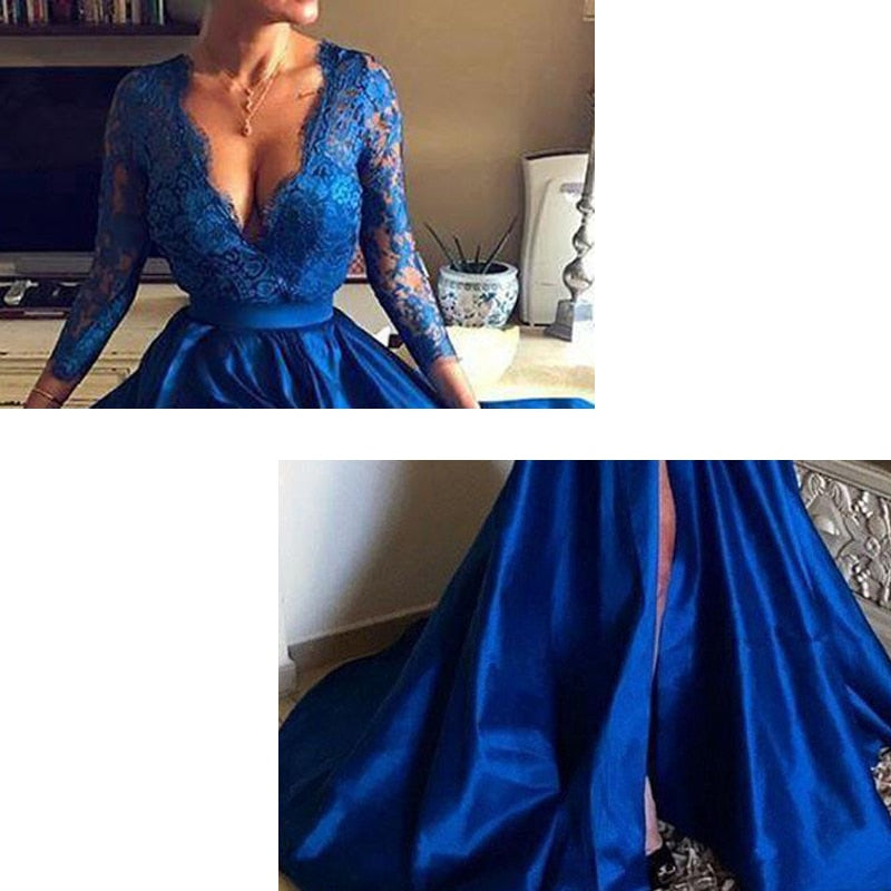 Kissnovaa - Deep V-Neck Woman Evening Dress