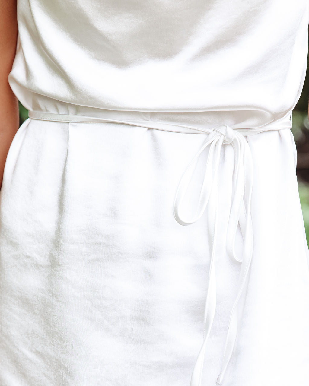 Heart Delicate Satin Slip Midi Dress