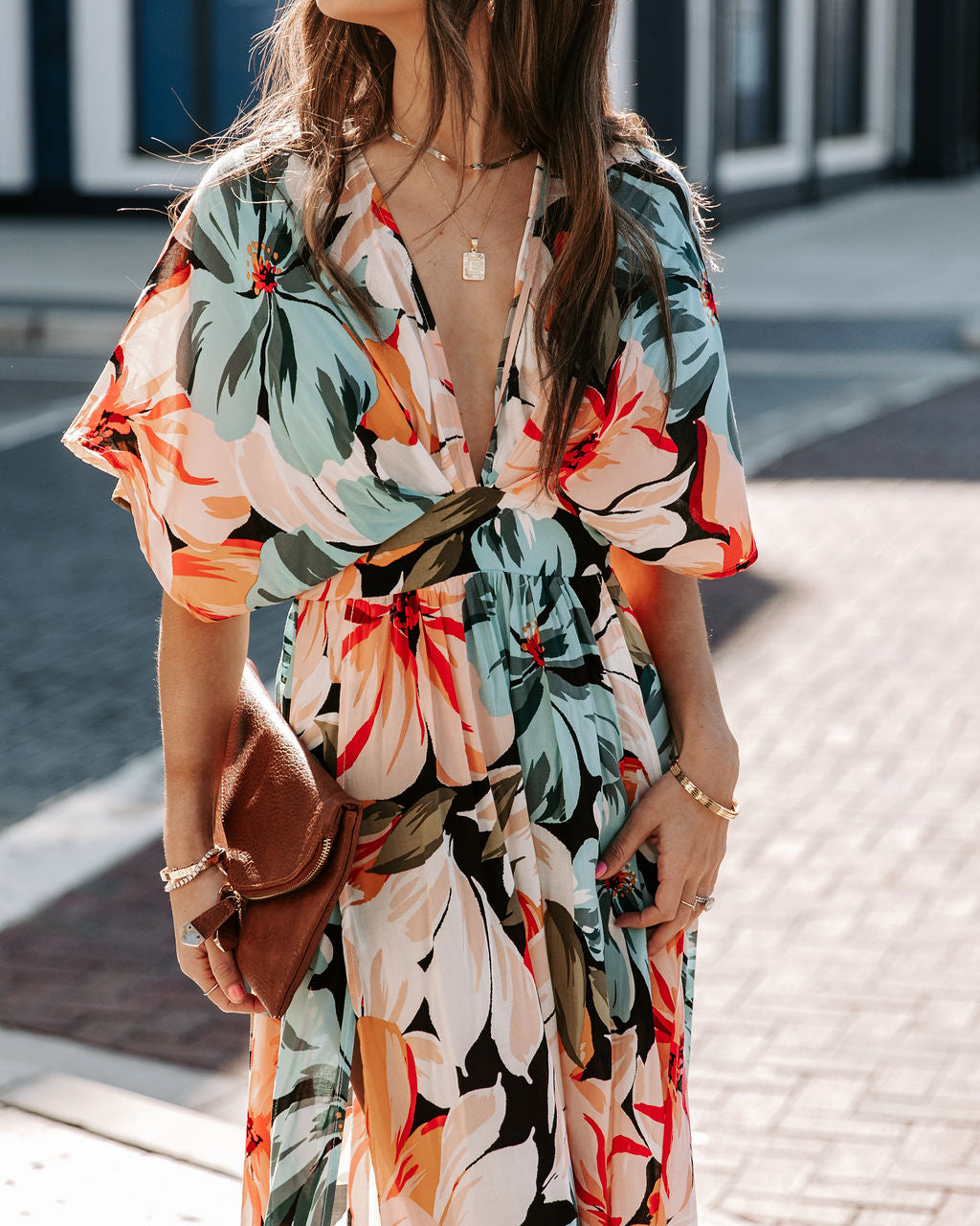 Janika Bloom Kimono Midi Dress