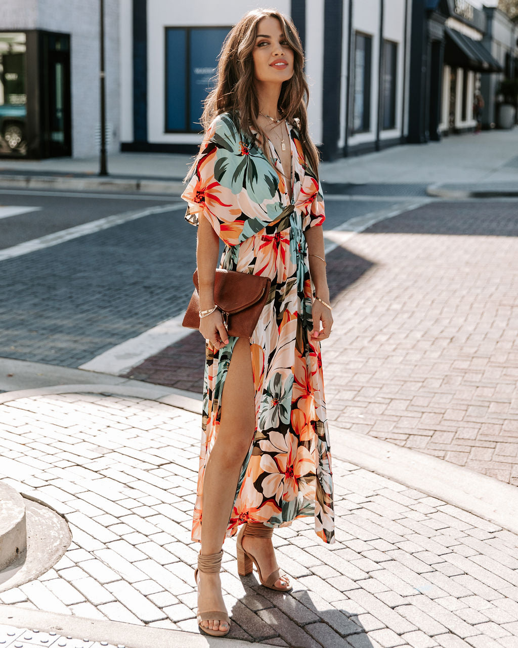 Janika Bloom Kimono Midi Dress