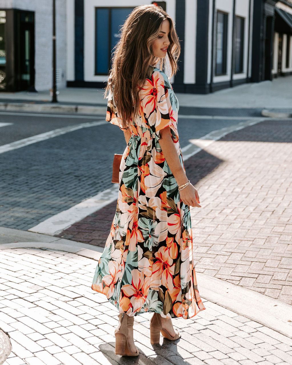 Janika Bloom Kimono Midi Dress