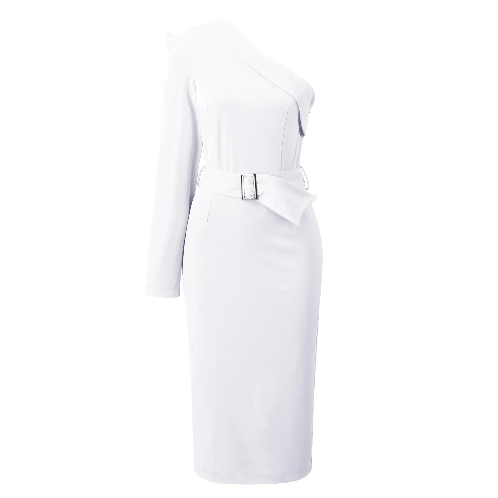 Autumn Square Neck Long Sleeve Flounced Edge Easygoing Midi Dress
