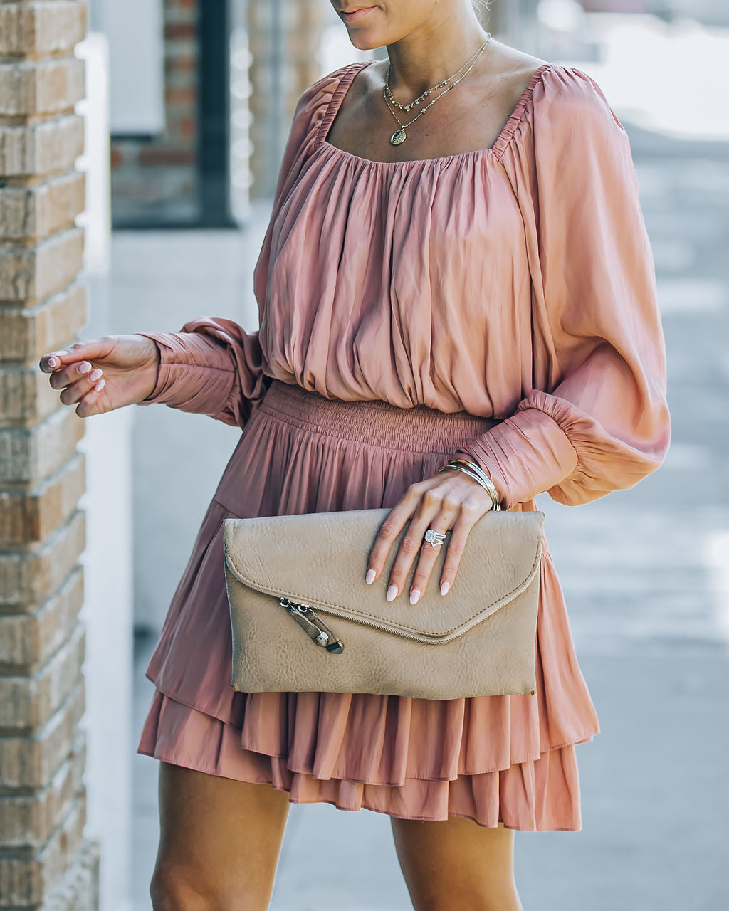 Smocked Ayla Ruffle Mini Dress Rosette FINAL