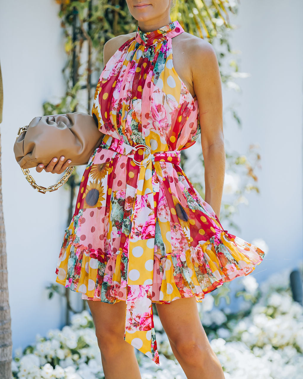 Mix Janan Print Belted Button Down Dress FINAL