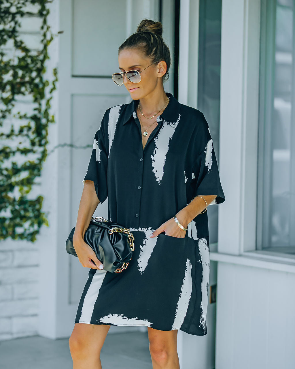 Pocketed Raelynn Button Down Shirt Dress FINAL
