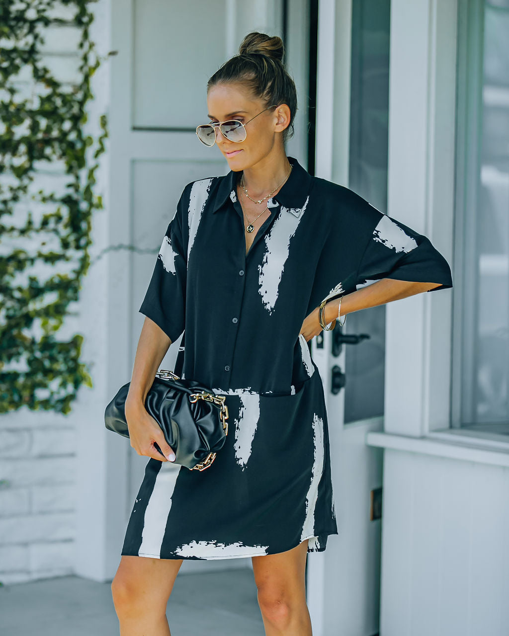 Pocketed Raelynn Button Down Shirt Dress FINAL