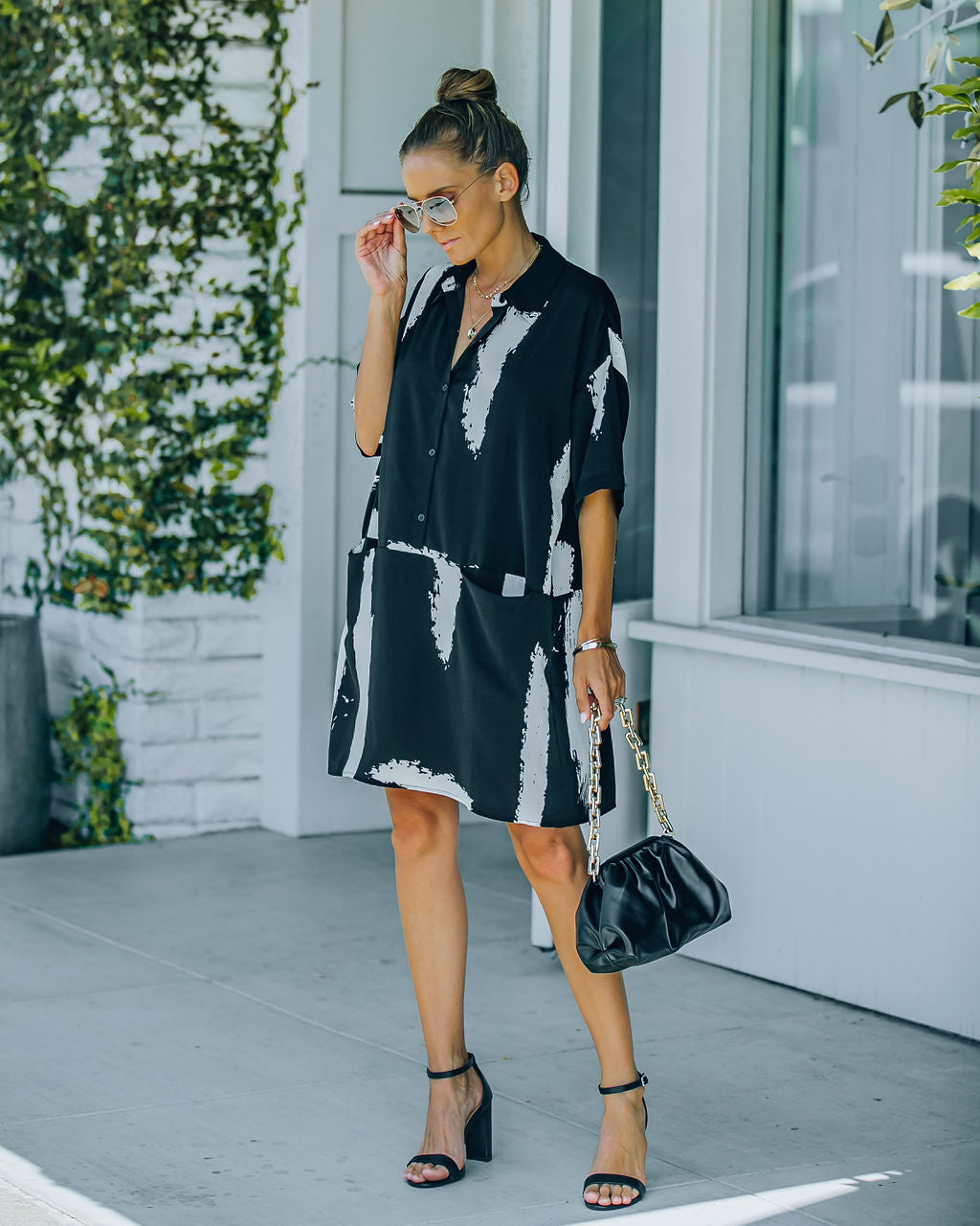 Pocketed Raelynn Button Down Shirt Dress FINAL
