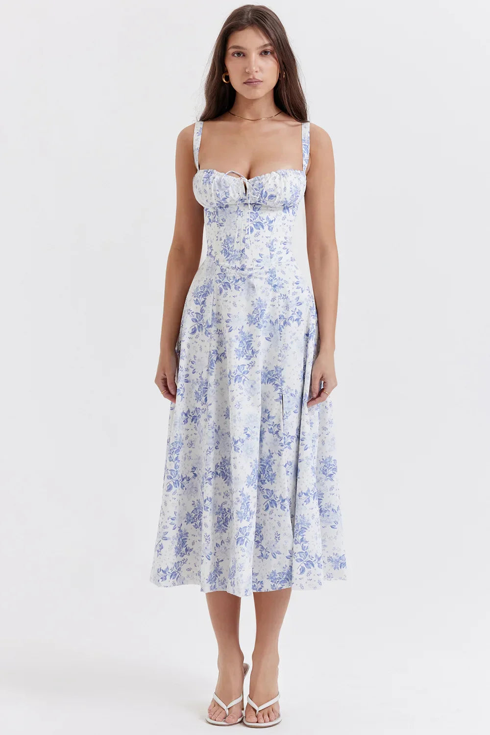 2024 Boutique Temperament Sleeveless Maxi Casual Summer Floral Dress