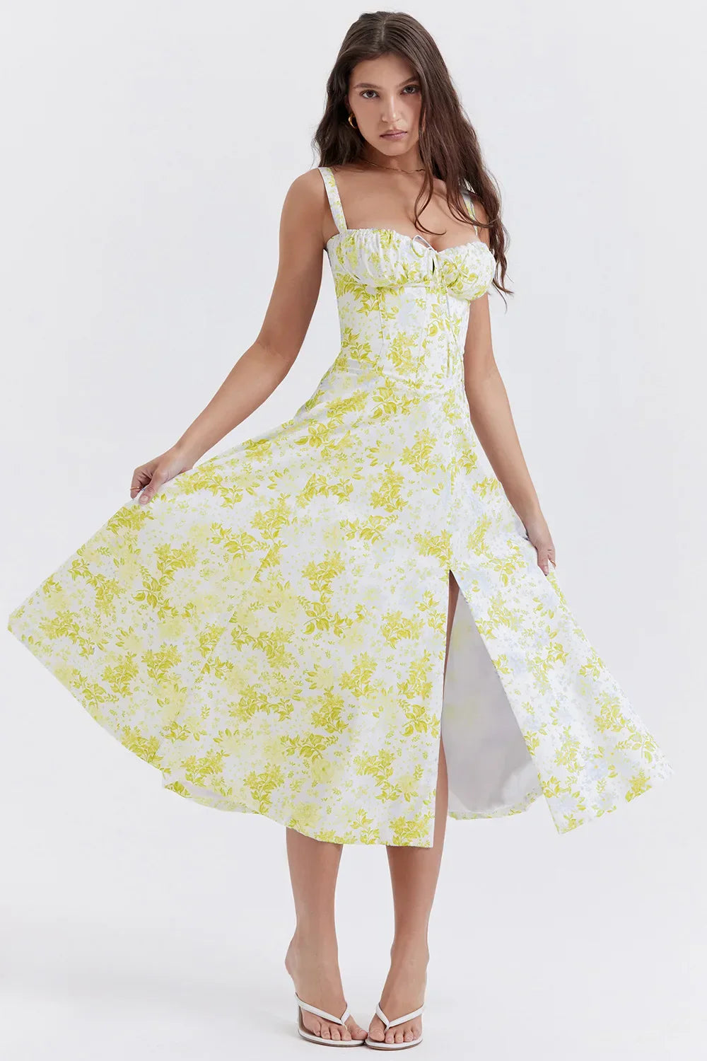 2024 Boutique Temperament Sleeveless Maxi Casual Summer Floral Dress