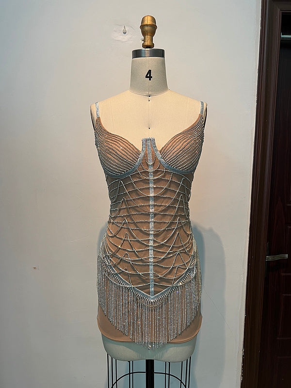 Rhinestone Frances Chain Party Dress