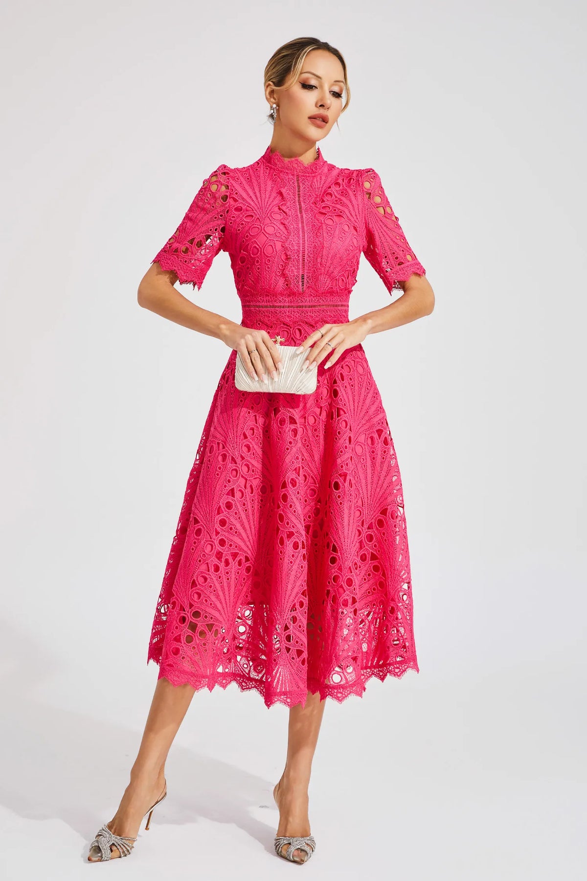 | Hallie Lace Midi Dress