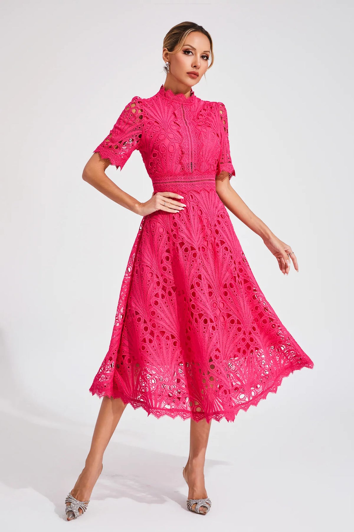 | Hallie Lace Midi Dress