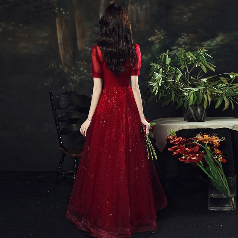 Kissnovaa - Gorgeous Burgundy Ball Gowns