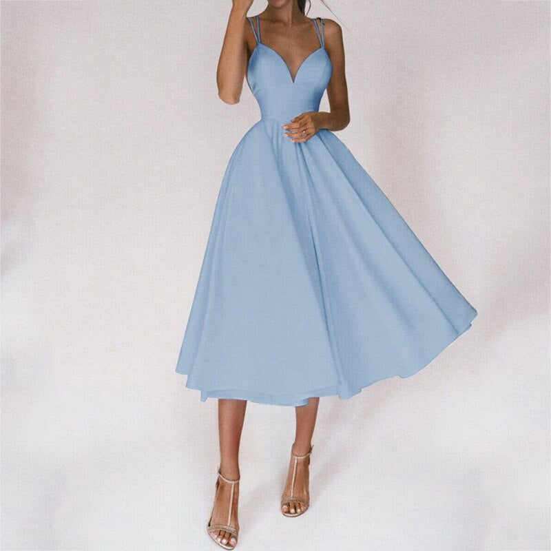 Kissnovaa - Gosfairy  Women Sexy Ball Gown Prom Sage Green Dresses