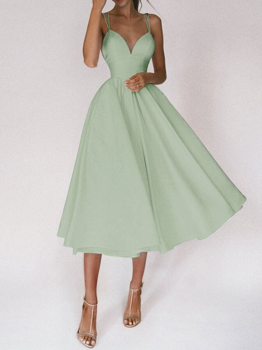 Kissnovaa - Gosfairy  Women Sexy Ball Gown Prom Sage Green Dresses