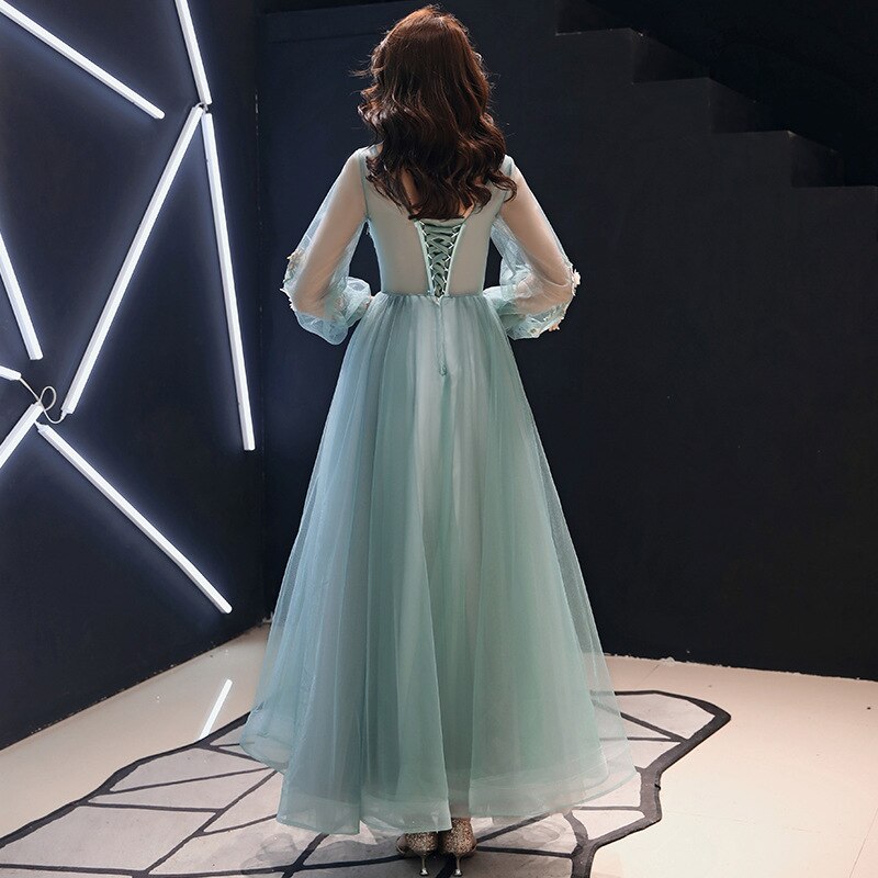 Kissnovaa - Green Fantasy Fairy Prom Dresses Summer Wedding Dresses