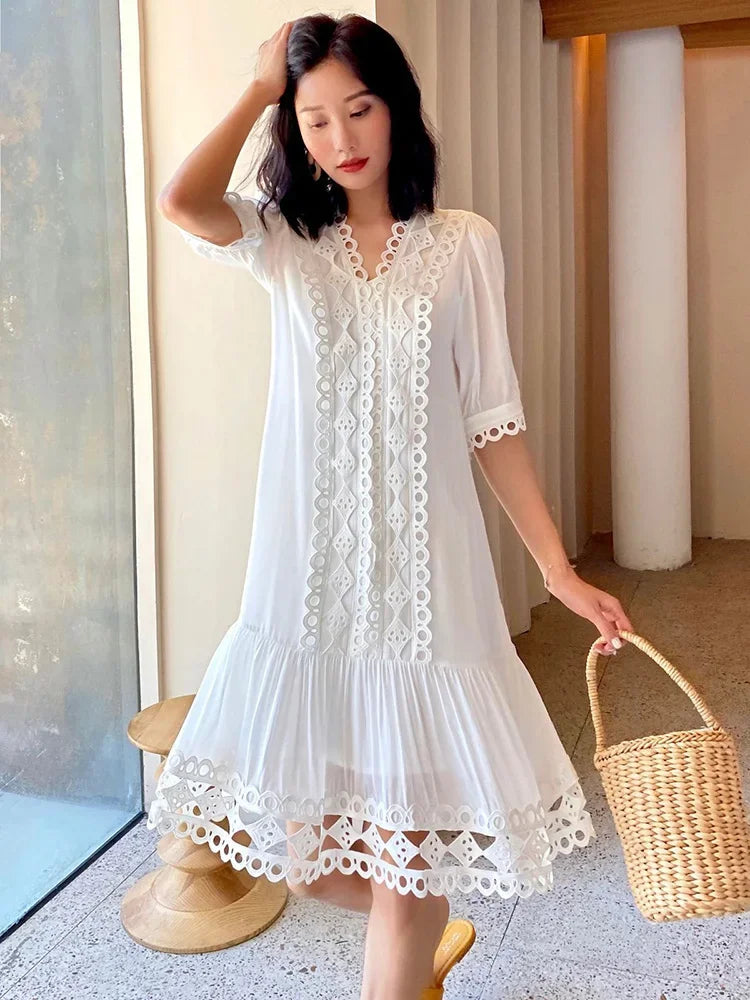 Holiday Summer Long Dress Vocation Beach Ladies New Midi Dress