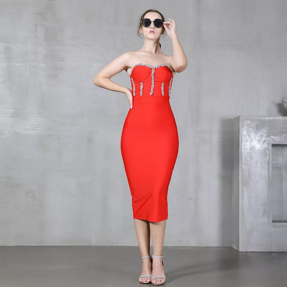 St. Tropez Starlet Figure-Flattering Evening Elegance