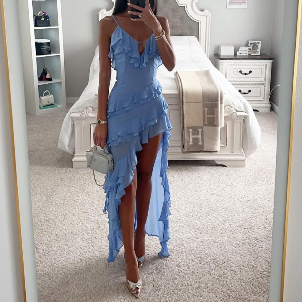 Exclusive Elena Premium Chiffon Midi Dress Boutique Collection