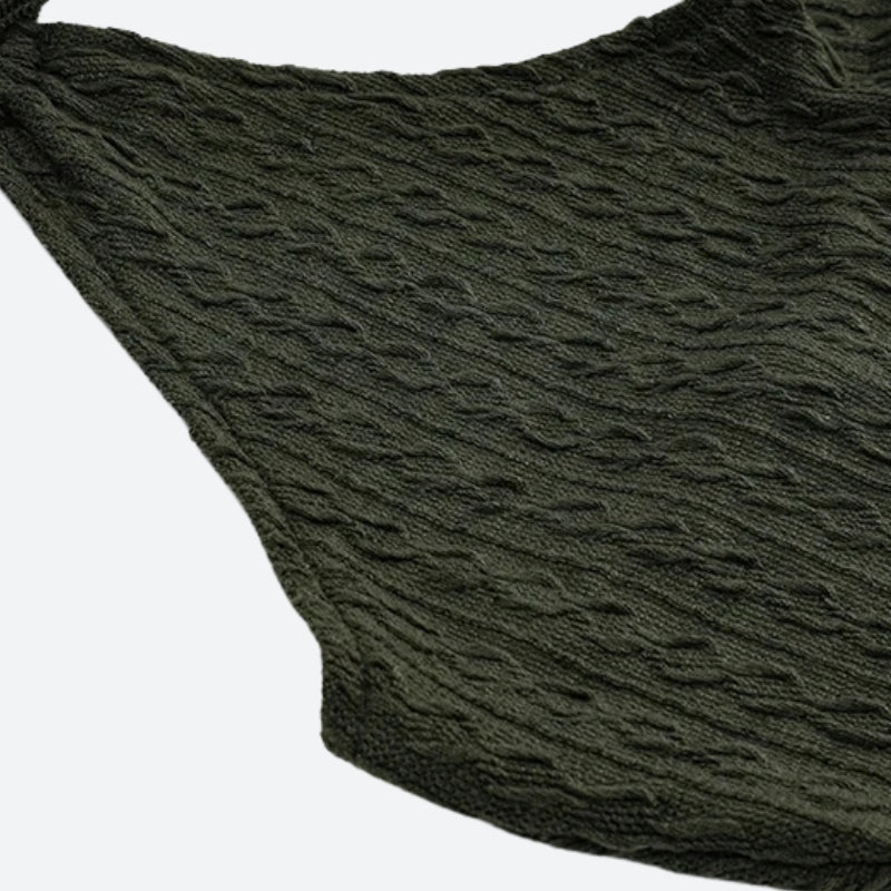 Neck Halter Knitted Mini Dress