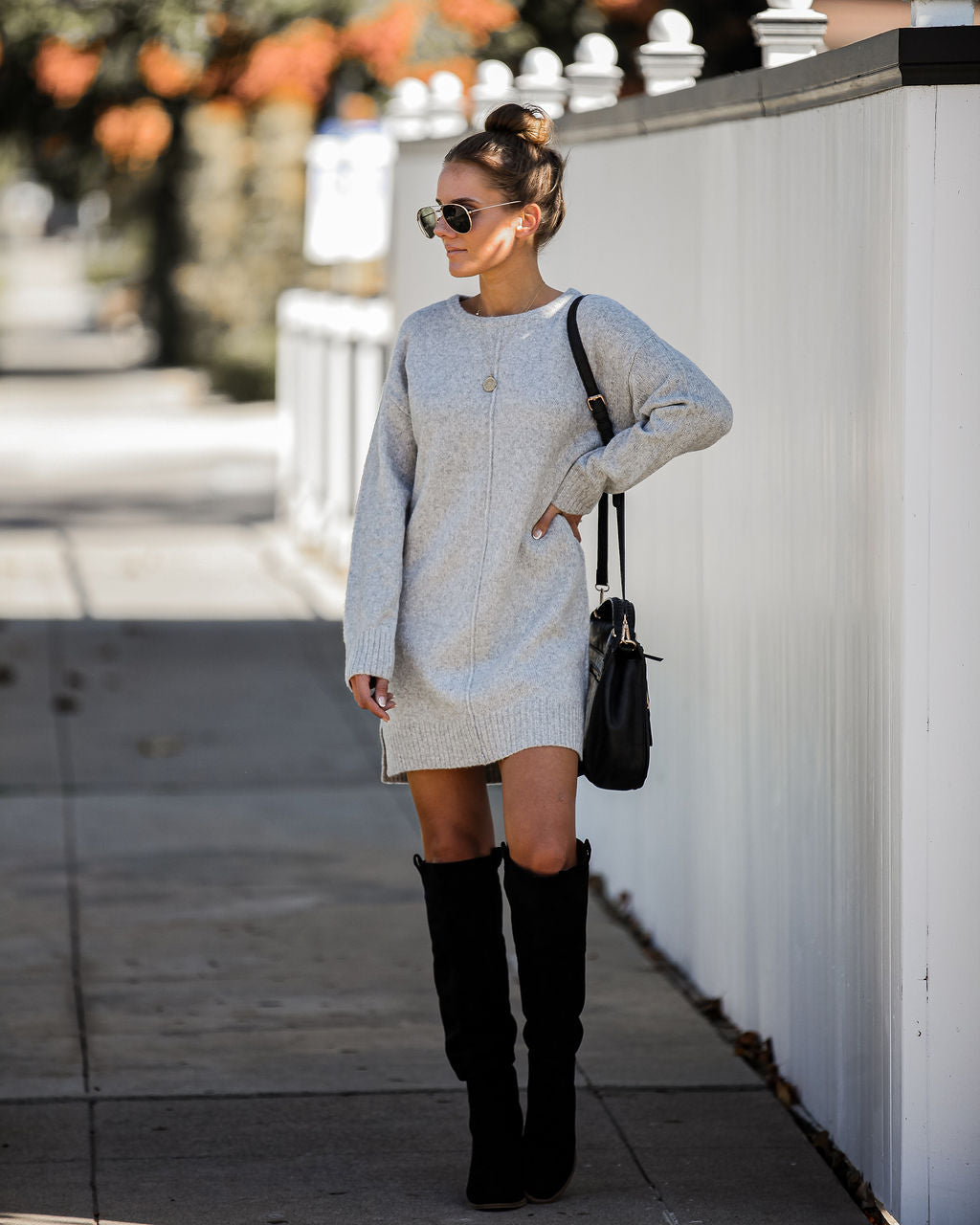 Mountain Smoky Sweater Dress Grey