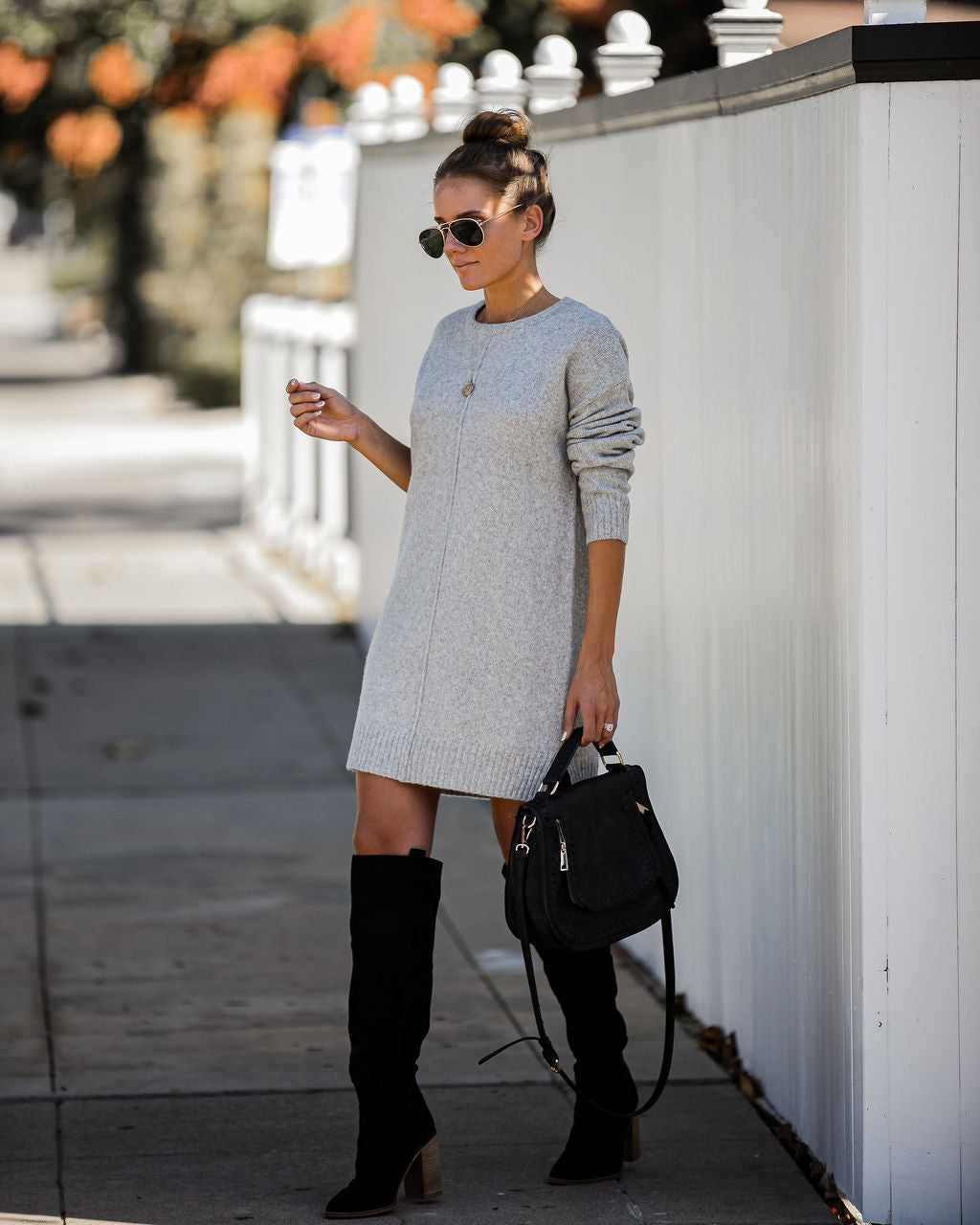 Mountain Smoky Sweater Dress Grey